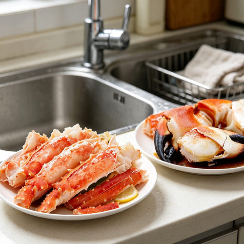 Cooked King Crab Legs and Clusters