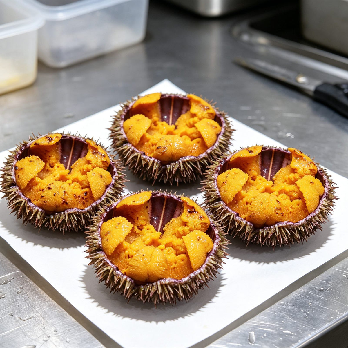 Fresh Sea Urchin Roe in Shell