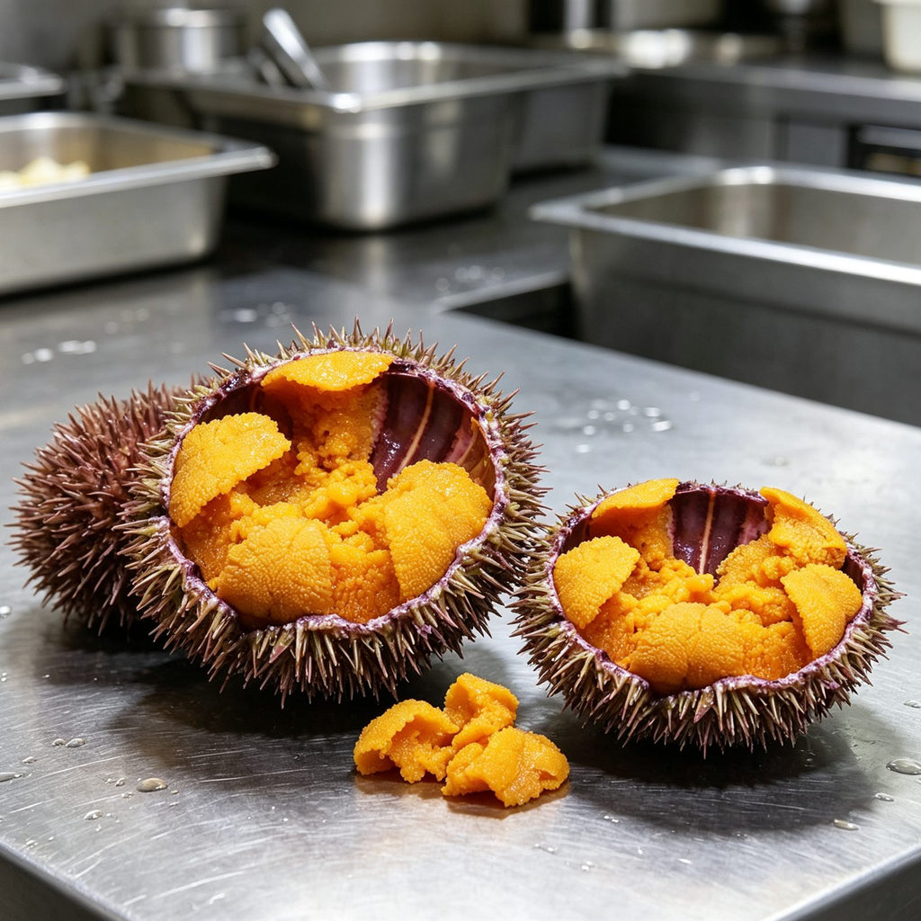 Fresh Sea Urchin Roe in Shell