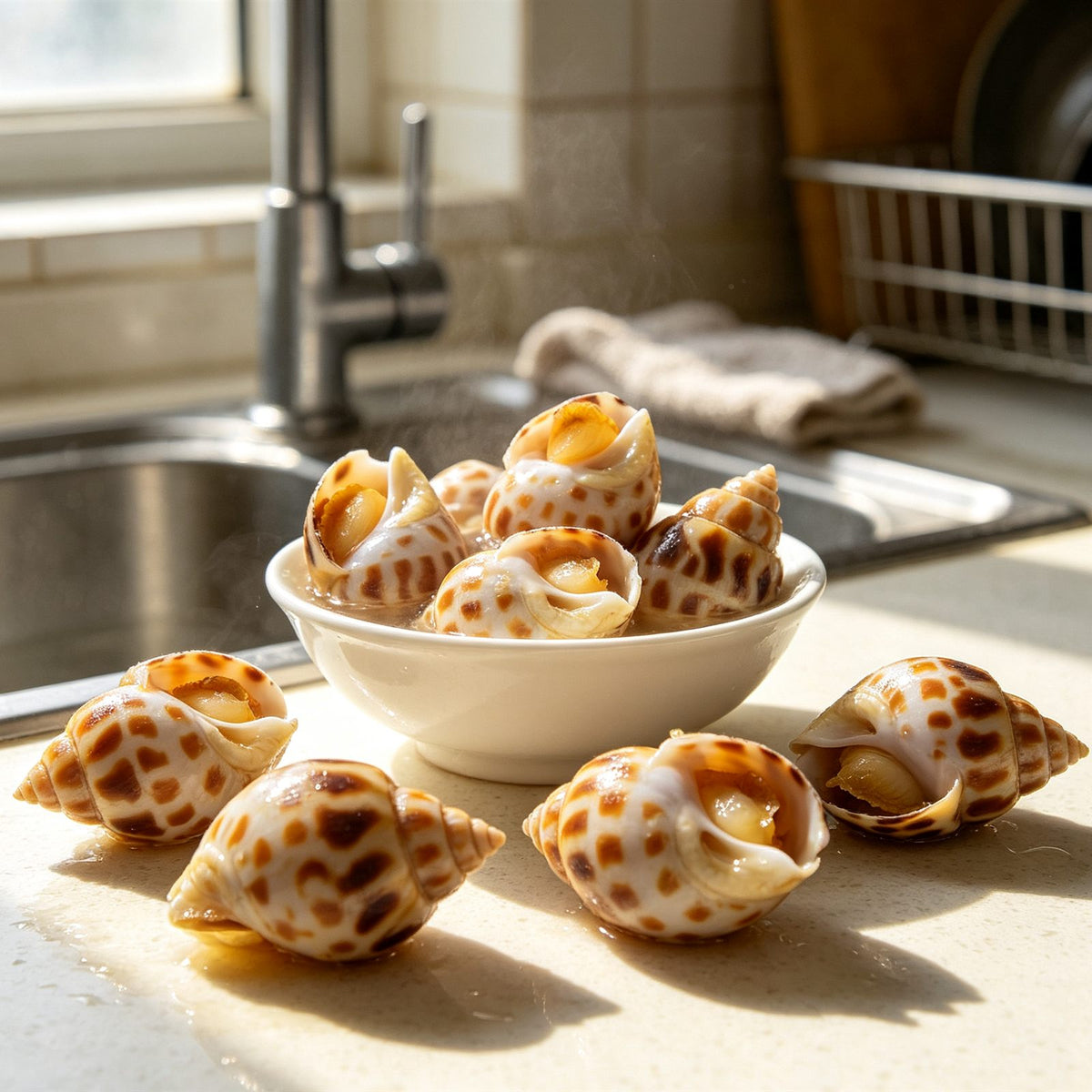 Fresh Spotted Sea Snail Conch Delicacy